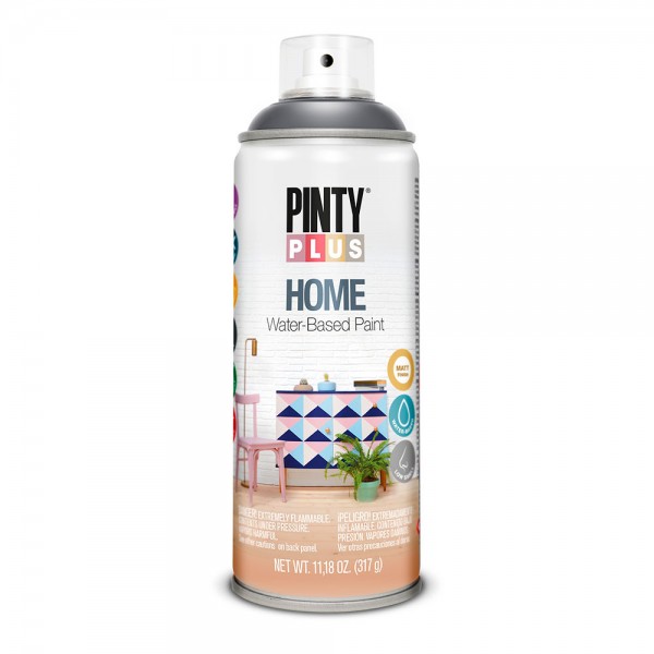 Pintura acrílica spray home water-based 520 cc black hm438