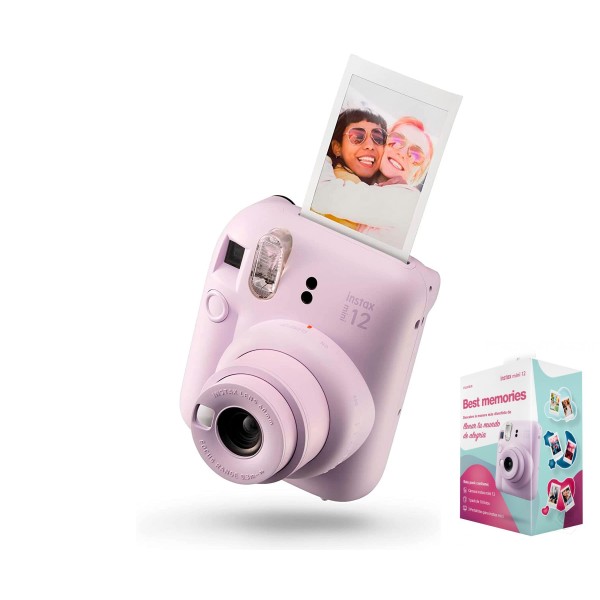 Fujifilm kit best memories instax mini 12 lilac purple / cámara instantánea