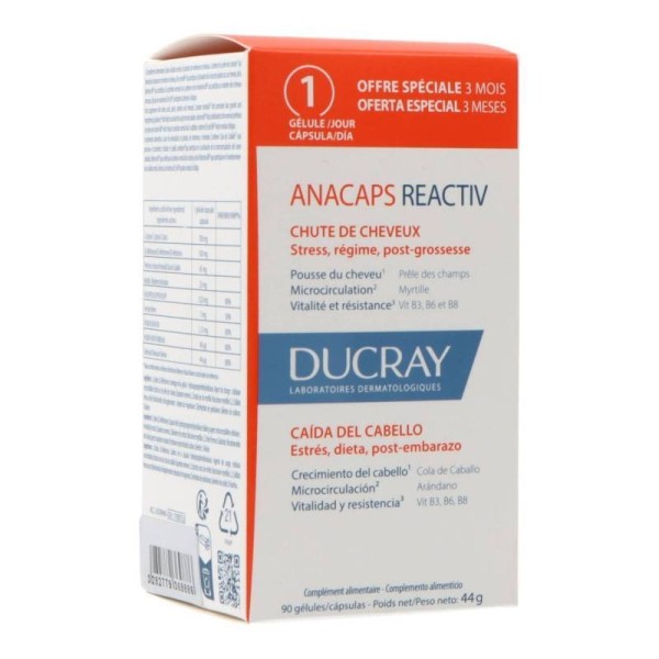DUCRAY ANACAPS REACTIV 3X 30 CAPS PROMO