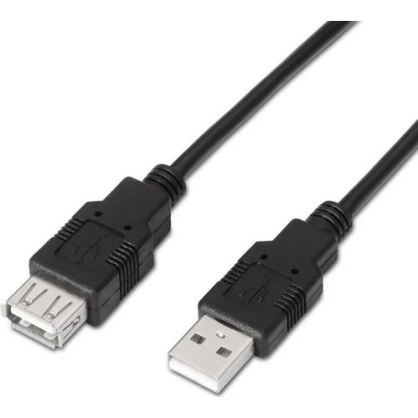Aisens cable usb 2.0 tipo a/m-a/h negro 3.0m