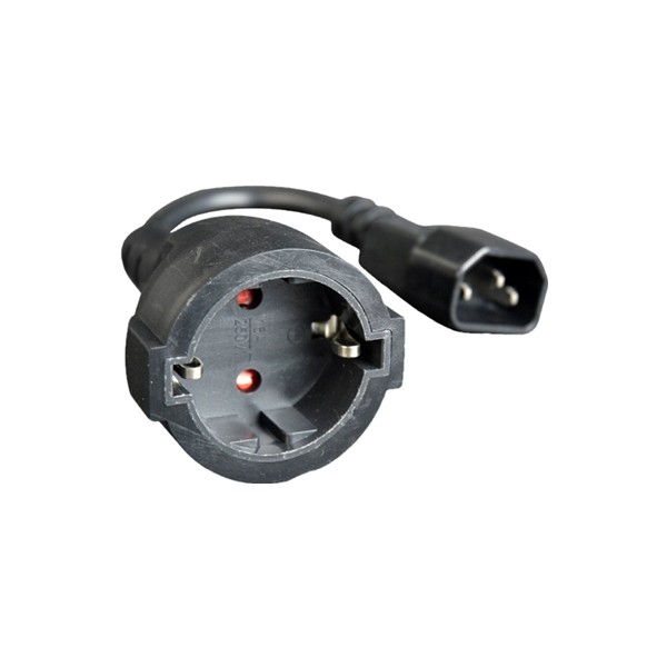 Gembird cable alimentación adap. c14(m) a schuko(h