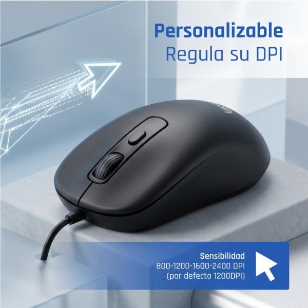 Iggual ratón usb office-essential-4d 2400dpi