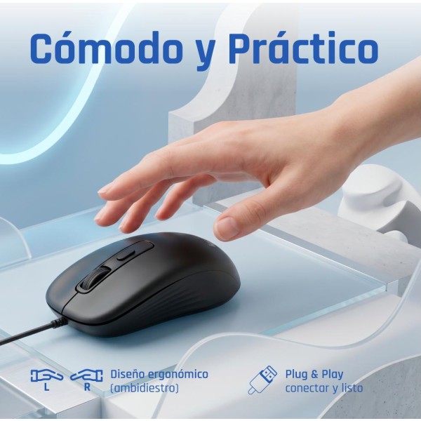 Iggual ratón usb office-essential-4d 2400dpi