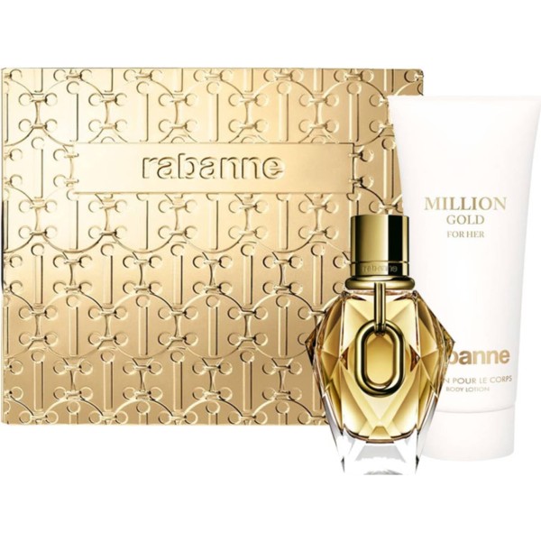 Paco rabanne one million gold eau de parfum 50ml vaporizador + locion corporal perfumada 100ml