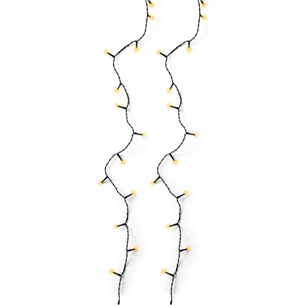 Guirnalda multifunción, uso exterior, basic, cálida clásica, cable negro, 360 leds, 27 m